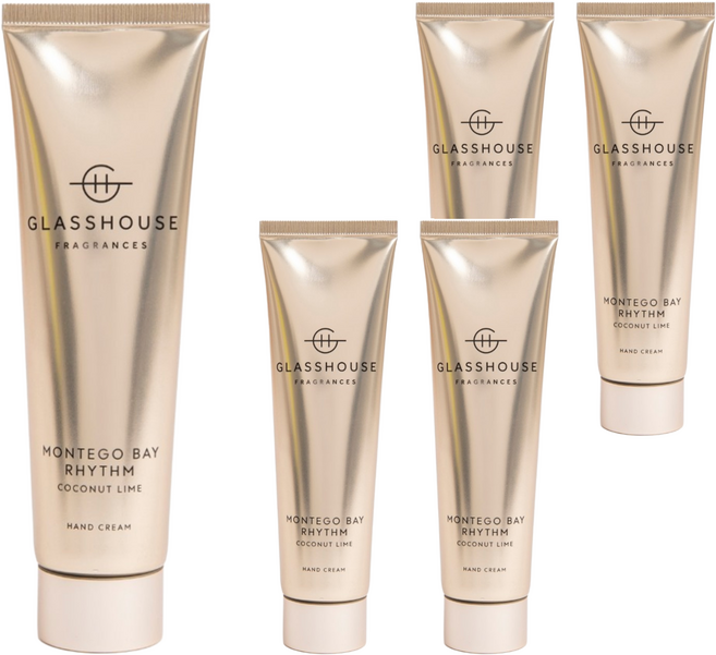 GLASSHOUSE FRAGRANCES 蒙特哥灣旋律 護手霜, 100ml, 5條