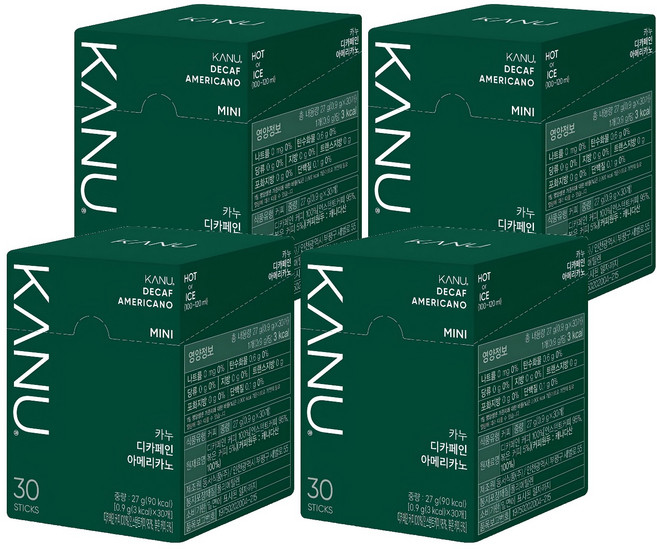 카누 미니 디카페인 아메리카노, 0.9g, 30개입, 4개