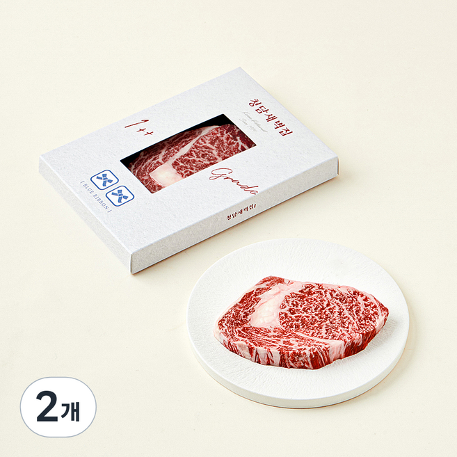 청담새벽집 한우 1++등급 꽃등심 구이용 (냉장), 150g, 2개