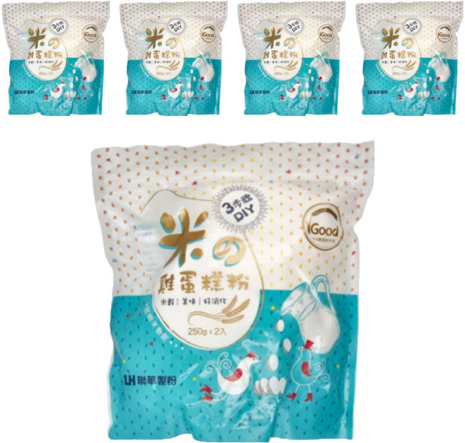 聯華製粉 米雞蛋糕粉 2包, 250g, 5袋