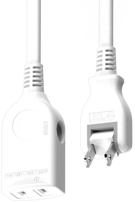 iPlus 保護傘 1座旋轉插頭中繼延長線, 1.8m, 白色, 1條