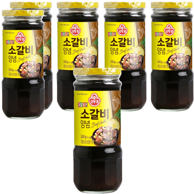 오뚜기 버섯과야채 소갈비양념, 240g, 6개