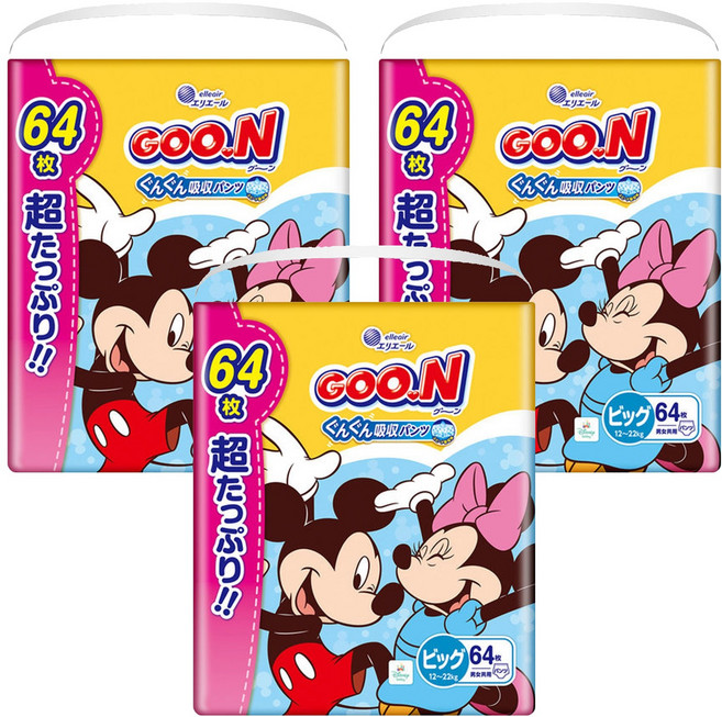 GOO.N 大王 日本境內版 瞬吸貼合紙尿褲/尿布 12~22kg, XL, 192片