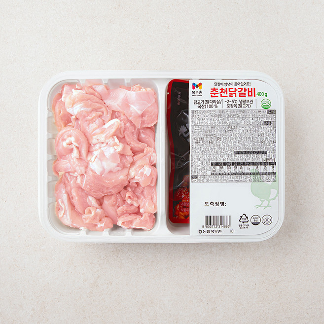 목우촌 춘천닭갈비 400g + 춘천식 닭갈비 양념 130g 세트 (냉장), 1세트