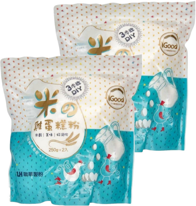聯華製粉 米雞蛋糕粉 2包, 250g, 2袋
