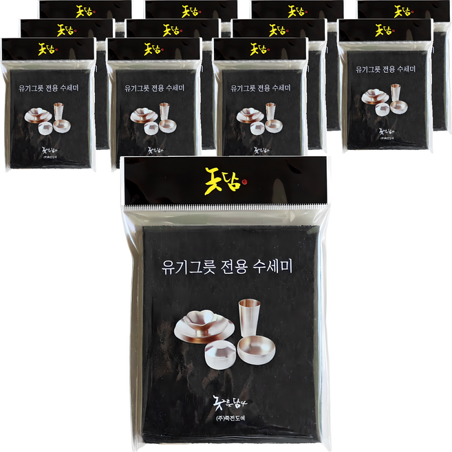 놋담 유기 전용 수세미, 1개입, 12개