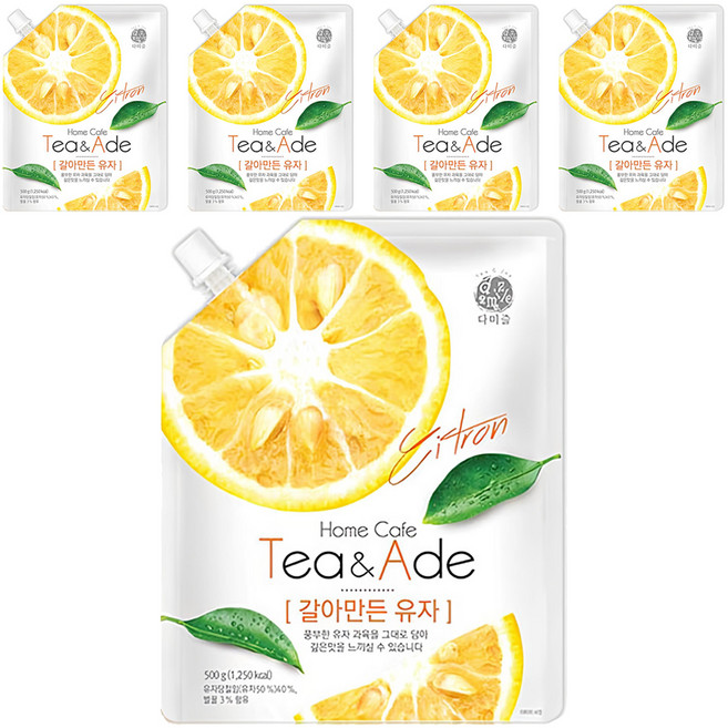 다미즐 갈아만든 유자, 500g, 5개