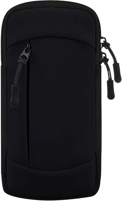 蕉蕉購物 透氣防潑水手機臂包, 黑色, 1個