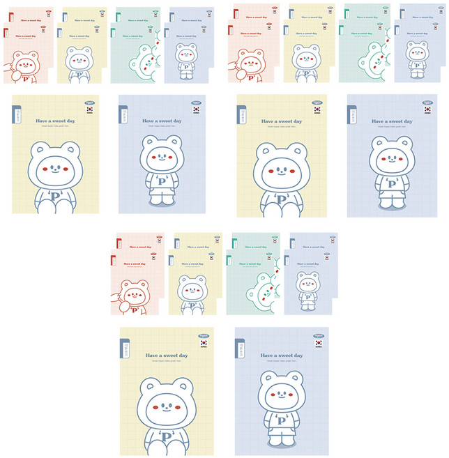 펜피아 800 10칸쓰기 공용 초등노트, 랜덤발송, 60개