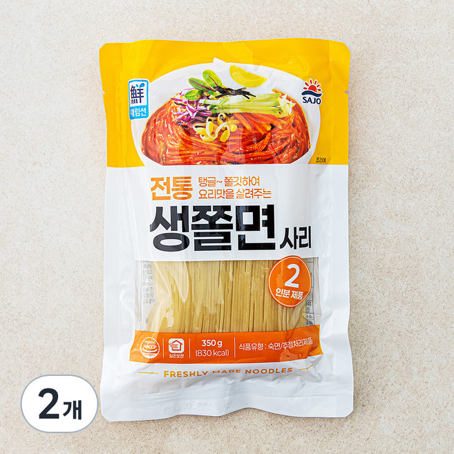 대림선 생쫄면, 350g, 2개