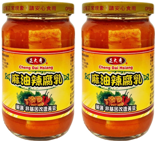 正大香 麻油辣腐乳, 340g, 2罐