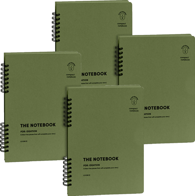 아이코닉 컴팩트 A5 8컷 콘티 아이디어노트, 16 OLIVE GREEN, 4개