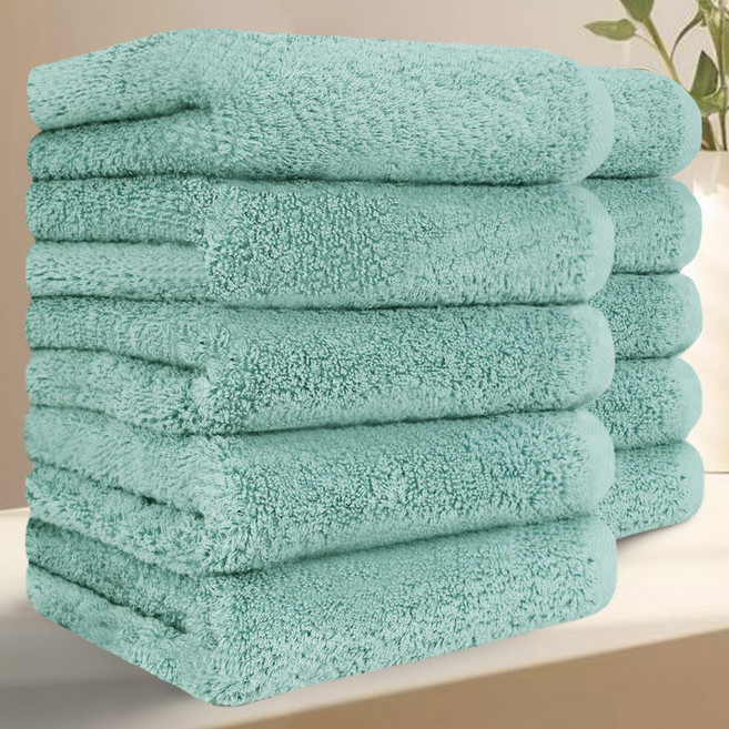 테리크 프리미엄 먼지없는 호텔 수건 200g 40수 코마사 면, 민트, 10개