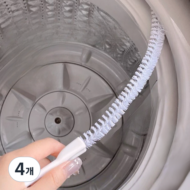 그린리빙 세탁기 건조기 청소솔, 화이트, 4개