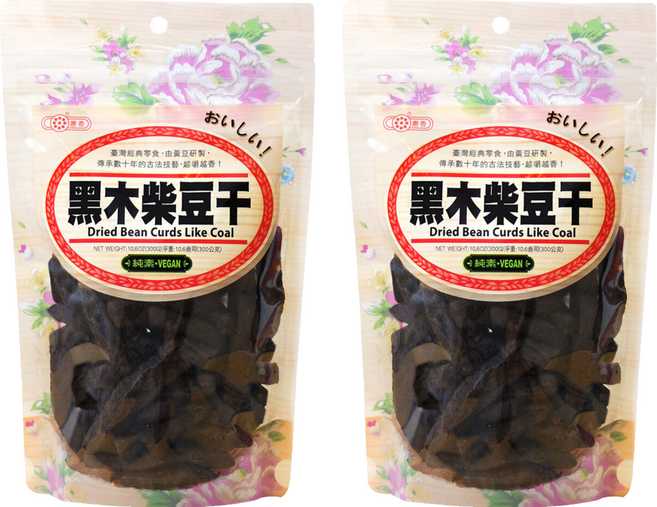 惠香 黑木柴豆干 軟中帶Q 微辣 純素, 300g, 2包