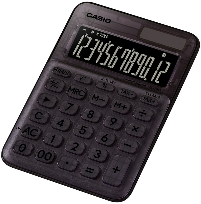 CASIO 卡西歐 限量版特別包裝計算機 MS-20UC-L, MS-20UC-L-CBK (透明/黑色), 1個