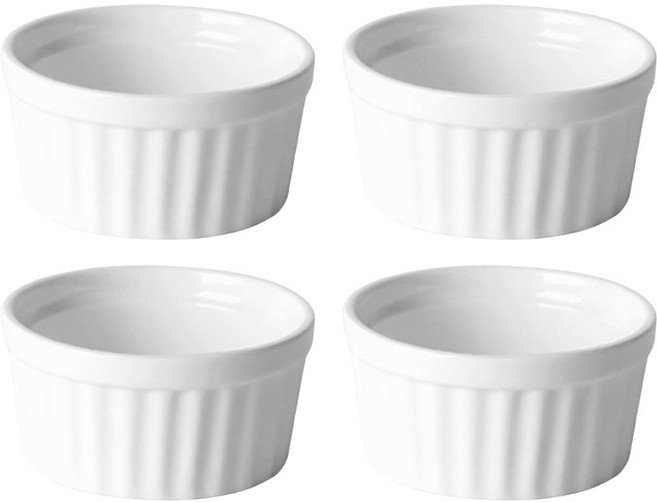 네오본 원형 레머킨 9 x 4.5 cm, 화이트, 4개