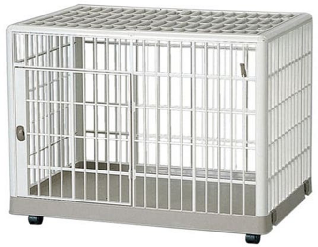 IRIS OHYAMA 愛麗思歐雅瑪 貓狗籠, 白色 + 灰色, 1個