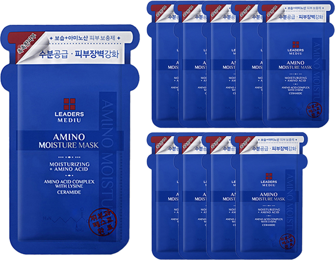 리더스 메디유 아미노 마스크 모이스춰, 10개입, 1개