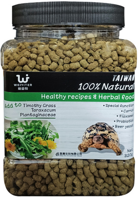 WEIYITER 維益特 陸龜草本配方成長飼料, 320g, 1罐