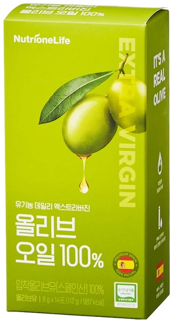 뉴트리원 유기농 데일리 엑스트라버진 올리브 오일 100% 스틱, 112g, 1개 - 쿠팡