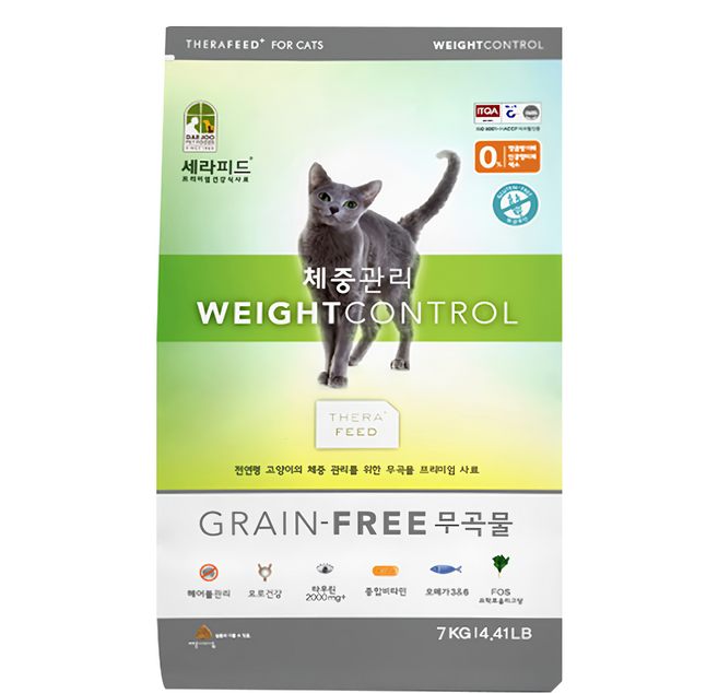 세라피드 고양이 그레인프리 기능성 사료, 다이어트(체중유지), 7kg, 1개