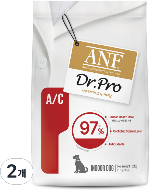 ANF 닥터프로 독 처방식 사료, 심장, 1.2kg, 2개