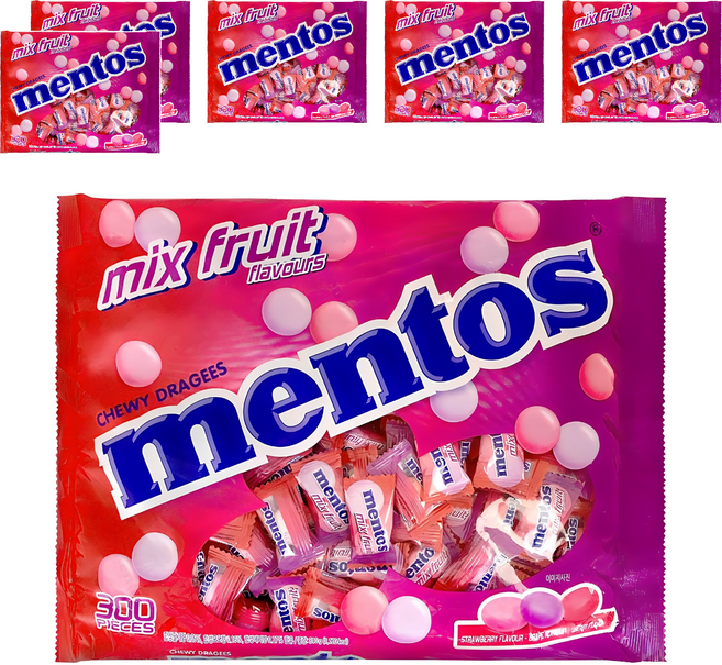 멘토스 어쏘티드 후르티 믹스 츄잉캔디 C1117, 810g, 6개