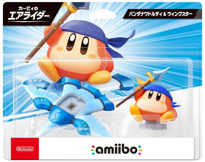 Nintendo 任天堂 amiibo 卡比的馭天飛行者系列公仔, 頭巾瓦豆魯迪＆羽翼之星, 1個, 單一型號