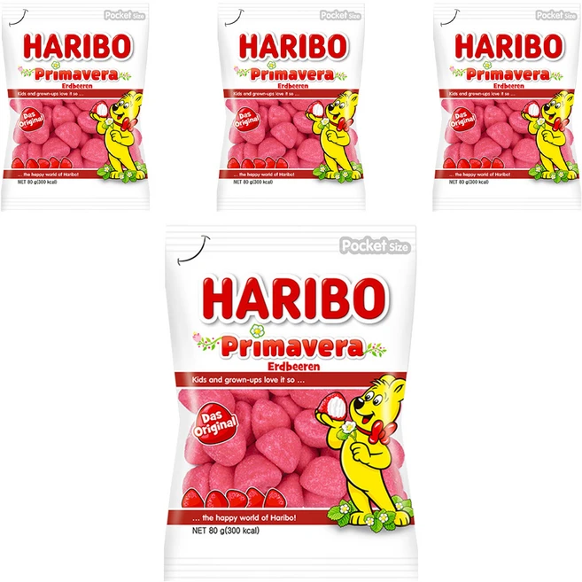하리보 프리마베라 젤리, 80g, 4개 - 쿠팡
