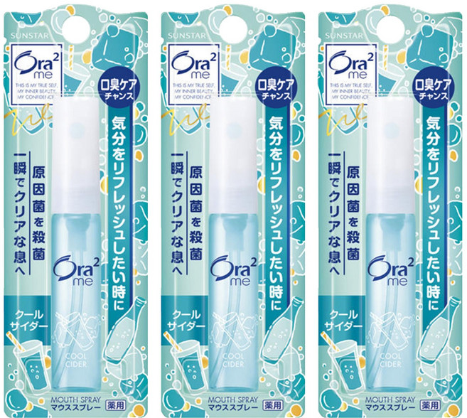 Ora2 愛樂齒 官方直營 淨澈氣息口香噴劑 口氣芳香 清涼汽水, 3瓶, 6ml