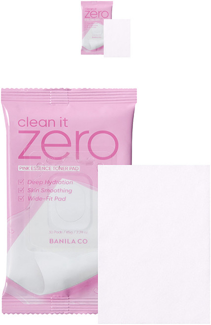 BANILA CO 芭妮蘭 Clean It Zero 粉紅精華化妝水棉片 60g, 2個, 30入