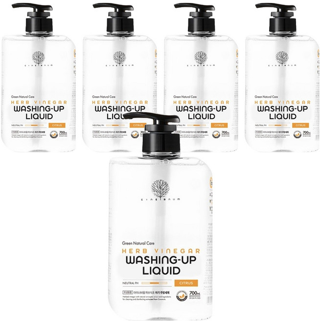 아이너바움 아기 주방세제 시트러스, 700ml, 5개