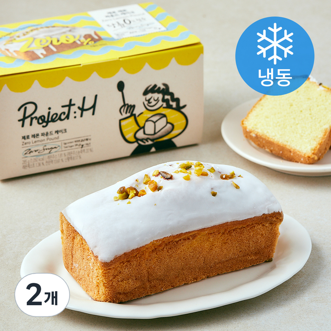 삼립 프로젝트 H 제로 레몬 파운드 케이크 (냉동), 285g, 2개