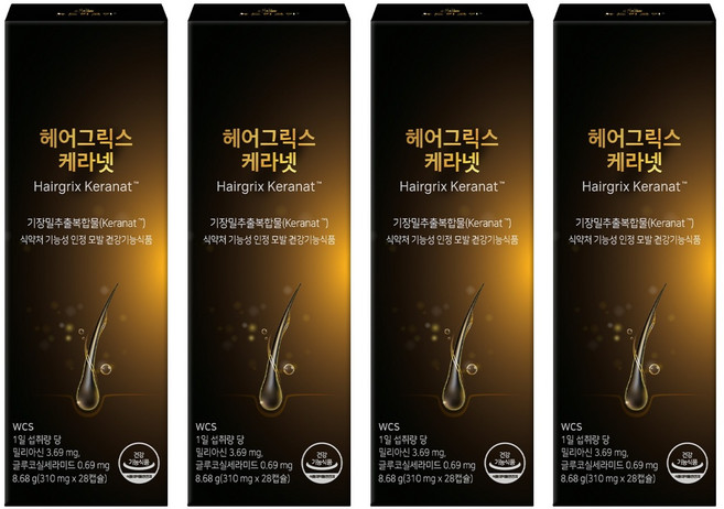 뉴트리코어 헤어그릭스 케라넷 8.68g, 28정, 4개