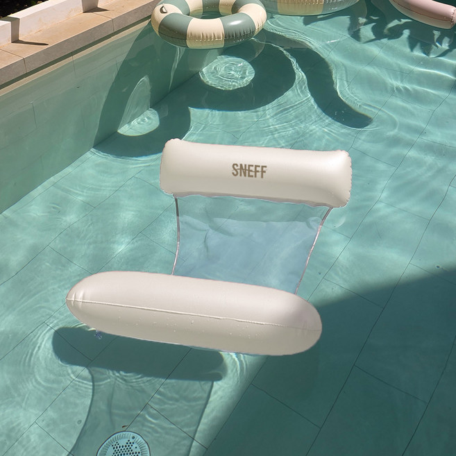 스네프 워터 해먹 체어 여행용 물놀이용품 130cm, 크림, 1개