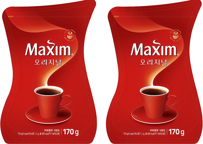 맥심 오리지날 커피, 170g, 1개입, 2개