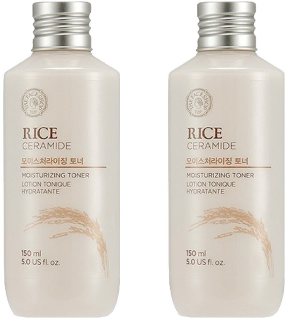 THE FACE SHOP 菲詩小舖 米糠與神經醯胺保濕化妝水, 150ml, 2個