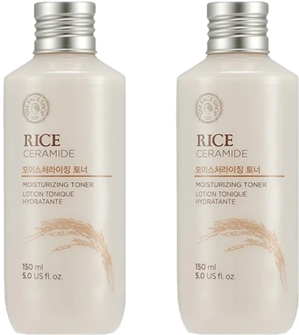 더페이스샵 라이스 앤 세라마이드 모이스처 토너, 150ml, 2개 - 쿠팡