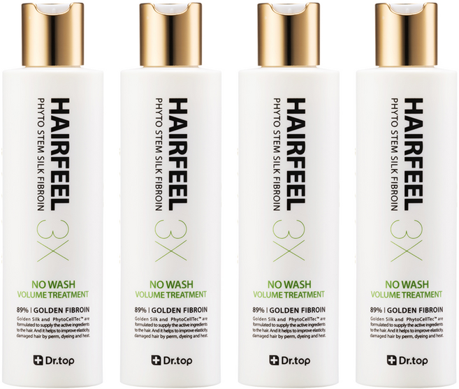 닥터탑 피토스템 실크 피브로인 헤어필 3X 트리트먼트, 190ml, 4개