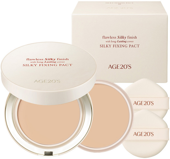에이지투웨니스 실키 픽싱 팩트 파운데이션 14g + 리필 14g 세트, 23호, 1개