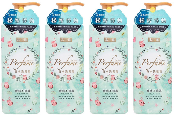 水平衡 香水洗髮精 暖昧不能說, 700g, 4瓶