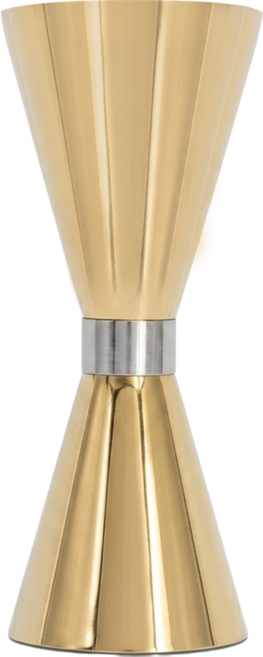 曼托 金環刻度盎司杯 量酒器 jigger 30/45ml, 金色銀環, 1個