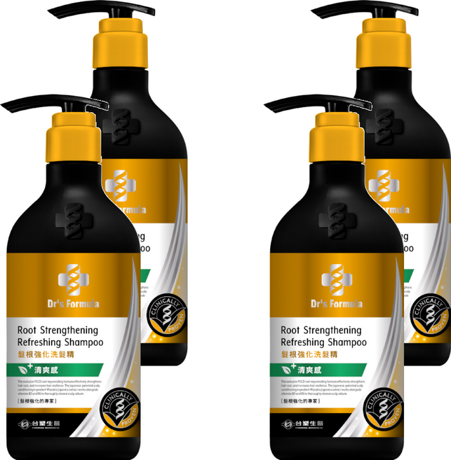 台塑生醫 Dr's Formula 髮根強化洗髮精 清爽感, 580g, 4瓶