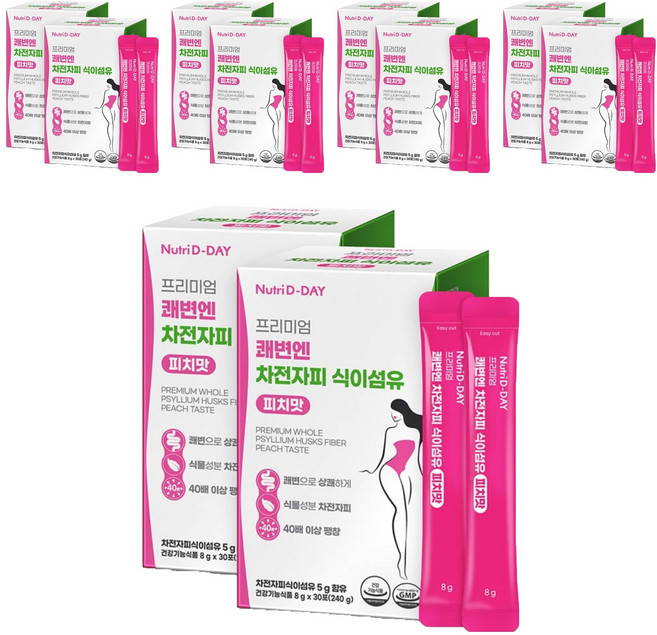 뉴트리디데이 프리미엄 쾌변엔 차전자피 식이섬유, 240g, 10개