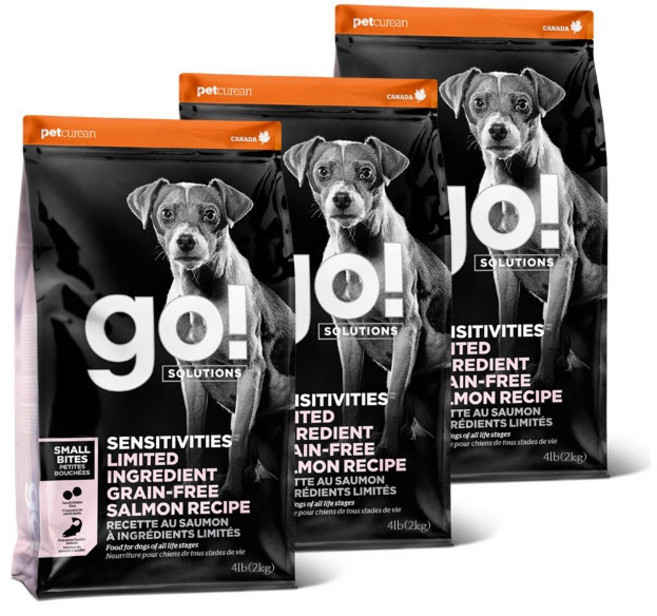 go 전연령 강아지 솔루션 LID 스몰브리드 연어 레시피 건식사료, 피부/피모, 2kg, 3개