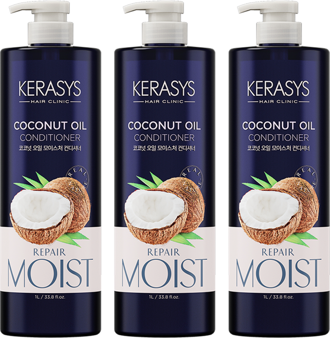 케라시스 컨디셔너 코코넛 오일, 1L, 3개