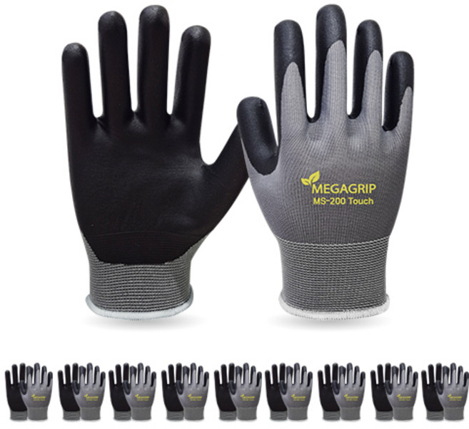 메가그립 터치 코팅 장갑 S, 10세트, 혼합색상