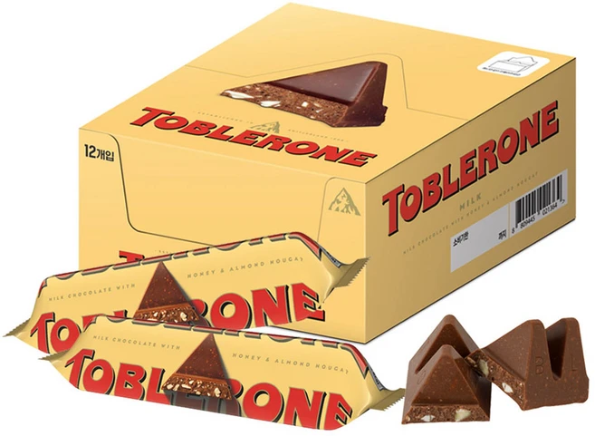 토블론 스위스 밀크 초콜릿, 35g, 12개 - 쿠팡