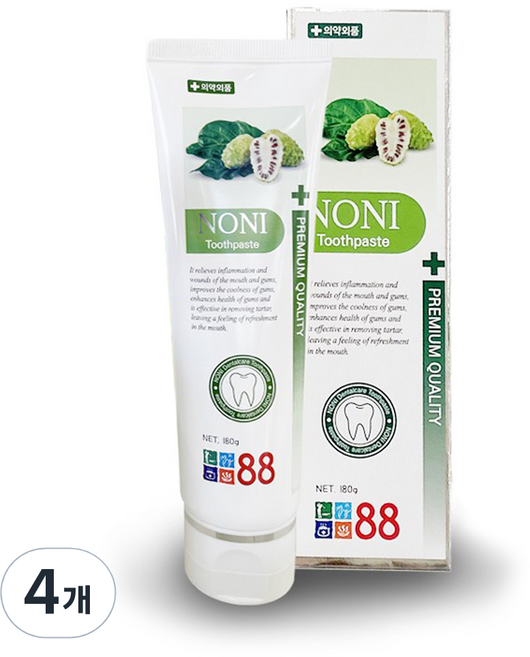 88아파토 노니치약, 4개, 180g